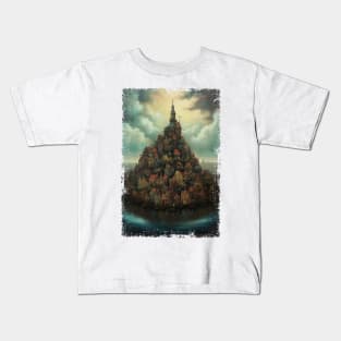 Steampunk Amsterdam Skyline Kids T-Shirt